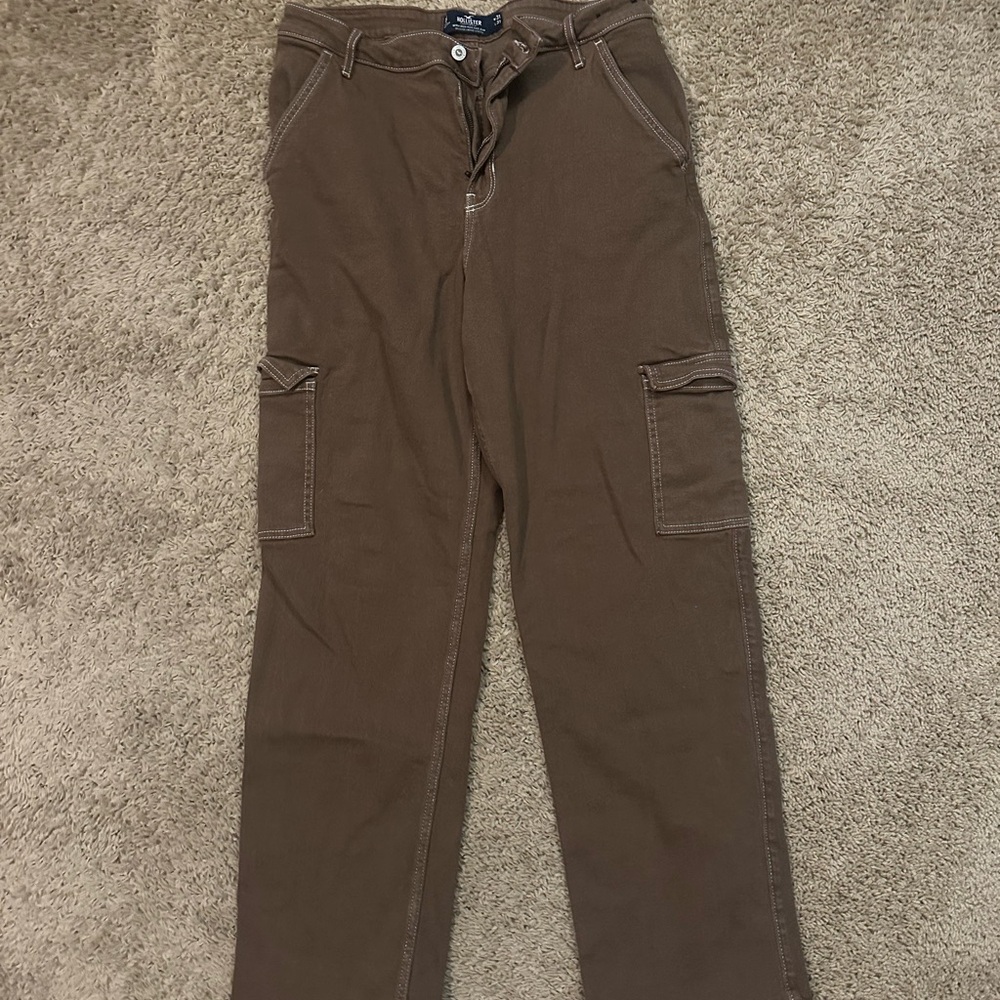 Hollister Womens Dark Brown Cargo Pants